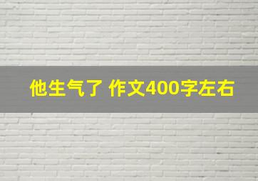 他生气了 作文400字左右